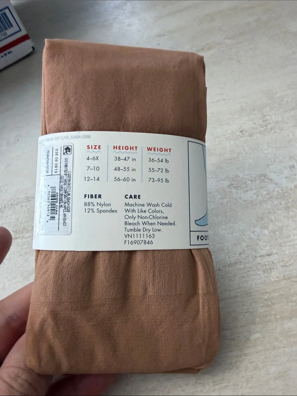 Cat & Jack Brown/Tan Pantyhose - 2 Pack “pecan”